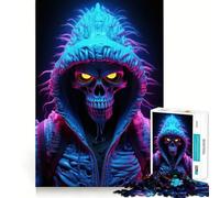 Puzzles Neon Zombie pour Adultes, 1000 pièces, Jeu intellectuel, Anti-Stress, découpe précise, (38x26cm)