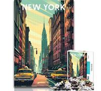 Puzzles New York City 1000 pièces pour Adolescents, 1000 pièces pour Adultes, Jouets éducatifs, Jeux Anti-Stress, Collection d'artistes, Beaux-Arts 26x38cm