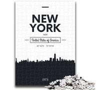 Puzzles New York City pour Adolescents 1000 pièces, Jouets addictifs pour stimuler l'intelligence cérébrale, Cadeaux d'anniversaire pour Les 14 Ans et Plus, 1000 pièces (26x38cm)