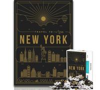 Puzzles New York City pour Adultes 1000 pièces, Jeu Familial Anti-Stress, défi Difficile, Collection d'artistes, Beaux-Arts 50x75cm