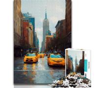 Puzzles New York Cityscape pour Adolescents 1000 pièces, Jeu éducatif, Jouet de défi, décoration Murale, Cadeaux d'anniversaire et de Noël Uniques (75x50cm)