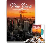 Puzzles New York pour Adolescents 1000 pièces, Aide Le Cerveau à exercer des Jouets addictifs pour cultiver la Patience Une œuvre d'art 38x26cm