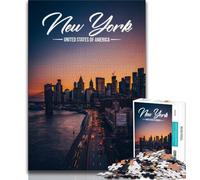 Puzzles New York pour Adultes 1000 pièces, Jeu Stimulant, Chaque pièce est Unique - Jeu Familial Stimulant 38x26cm