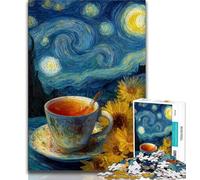 Puzzles Night Sky Coffee pour Adolescents, 1000 pièces, Jeux Amusants, Chaque pièce est Unique - Jeu Familial Stimulant et Amusant 75x50cm