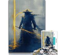 Puzzles Ninja Samouraï Doré pour Adolescents, 1000 pièces, Difficiles à compléter, mais Amusants et Humoristiques, décoration d'intérieur et Cadeaux Uniques, 50x75cm