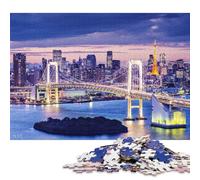 Puzzles Nocturnes de Tokyo, Japon, 500 pièces, Puzzles en Bois pour Adultes et Adolescents à partir de 12 Ans, 500 pièces (52 x 38 cm)