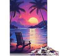 Puzzles Nocturnes d'été pour Adultes, 500 pièces, Puzzles en Bois, Jeu Stimulant, activités familiales, 500 pièces (52 x 38 cm)