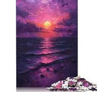 Puzzles Nocturnes du Village du Groenland pour Adultes et Adolescents, Puzzles en Bois, Jouets pour Adultes, 1 000 pièces (75 x 50 cm)