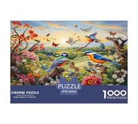Puzzles Oiseau - Fleur Pastoral De 1000 Pièces pour Adultes,Nature Pleine de vitalité Un Jeu De Dexérité Très Difficile Puzzle Jeu D'intelligence 38x26cm/1000pcs