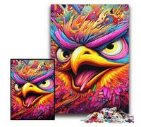 Puzzles Oiseau Rose pour Adultes, Puzzles Impossibles de 1000 Pièces pour Adultes, Décoration Artisanale DIY, Cadeau d'anniversaire Parfait, Taille 26x38cm