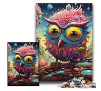 Puzzles Oiseaux Colorés 1000 Pièces pour Adultes Puzzles en Bois pour Adultes Casse-têtes pour Adolescents, Soirées de Jeux en Famille Amusantes Taille 50x75cm