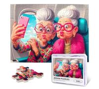 Puzzles Old Sisters pour adultes de 500 pièces, puzzle mignon et amusant pour grand-mère, art de l'amitié éternelle, puzzle en bois pour amuser, jeu familial, jouet de motivation éducatif intellectuel
