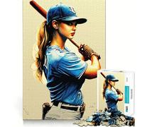 Puzzles on Adore Le Baseball 1000 pièces pour Adultes Jeux et Souvenirs Amusants,Assemblage Facile et sécurisé,activité idéale pour Une soirée en Famille (38x26cm)