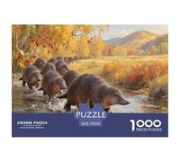 Puzzles Ornithorynque à Bec de Canard Classique Jouets Défi Cadeau Unique Animal 1000 Pièces Qualité Premium Divertissement pour Adulte Et Enfants 70x50cm/1000pcs