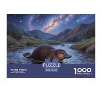 Puzzles Ornithorynque à Bec de Canard Classiques Jouets Défi Puzzle Divertissement Créatif Animal 1000 Pièces Divertissement pour Adultes 70x50cm/1000pcs