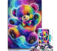 Puzzles Ours en Peluche Arc-en-Ciel 1000 pièces pour Adultes, Difficiles à compléter mais Amusants et Humoristiques, décoration d'intérieur et Cadeaux Uniques 50x75cm