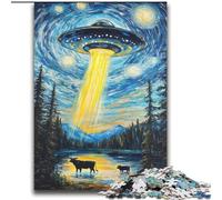 Puzzles OVNI Ciel Nocturne pour Adultes et Adolescents, 2000 pièces, à partir de 14 Ans, idées Cadeaux pour améliorer la mémoire (70x100cm)