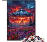 Puzzles OVNI extraterrestres pour Adolescents 1000 pièces, Jeux Amusants en Famille, activités à la Maison, Cadeau d'anniversaire, Cadeaux de Voyage (50x75cm)