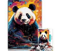 Puzzles Panda Animaux Colorés 1000 Pièces pour Adultes Jouets Éducatifs et Apprentissage Jeux Familiaux Cadeau d'anniversaire Cadeaux 26x38cm
