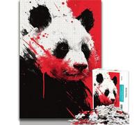 Puzzles Panda Aquarelle pour Adolescents 1000 Puzzles, Difficile à Compléter, mais Amusant et Humoristique Cadeau d'anniversaire, Cadeaux, Art Mural (38x26cm)