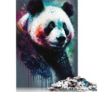 Puzzles Panda Art Style 3 500 pièces pour Adolescents, Cadeaux, Puzzles en Bois pour Adultes, Jeu éducatif, Jouet de défi, 500 pièces (52 x 38 cm)