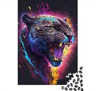 Puzzles Panthère Excitée 1000 pièces (75 x 50 cm) pour Adultes et Adolescents, Jeux de Famille, Cadeaux de Noël