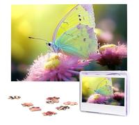 Puzzles papillon jaune, 1000 pièces, puzzles personnalisés avec sac de rangement, photos, puzzle pour photos, puzzle d'images stimulantes pour la famille, la décoration intérieure, puzzle (74,9 x 50