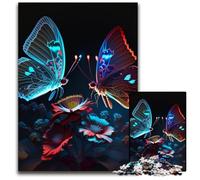 Puzzles Papillons pour Adultes, 1000 pièces en Carton, pour Une soirée de Jeux en Famille Amusante, décoration à Faire soi-même, 26x38cm/10,23x14,96 Pouces