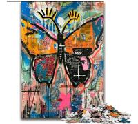 Puzzles Papillons Style Basquiat pour Adolescents 1000 pièces, pour 14 Ans et Plus Entraînez Votre Cerveau et Vos Mains Cadeaux de Noël (26x38cm)