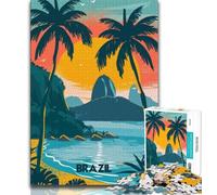 Puzzles Paradis Brésilien 1000 pièces pour Adultes, Jeu Stimulant et Jeu Familial idéal comme Cadeau pour Toute la Famille 38x52cm