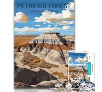 Puzzles Parc National de la Forêt pétrifiée 1000 pièces pour Adolescents, Jouet éducatif et décompressant, Cadeaux du Père Noël Secret 26x38cm