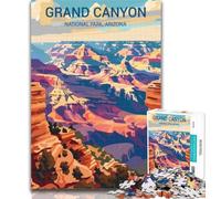 Puzzles Parc National du Grand Canyon 1000 pièces pour Adultes, Jeux éducatifs, décoration d'intérieur, à Offrir en Cadeau pour Toute la Famille 26x38cm