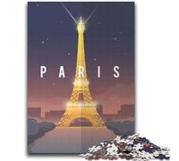 Puzzles Paris pour Adolescents 2000 pièces, Jouets éducatifs et éducatifs, Jeux familiaux avec Affiche et fiche de Questions-réponses Assorties 2000 pièces (70x100cm)