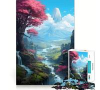 Puzzles Pastel Fuji pour Adolescents, 1000 pièces, Jeu Mental, Loisirs, Divertissement, découpe de qualité supérieure, Cadeau attentionné (38x52cm)