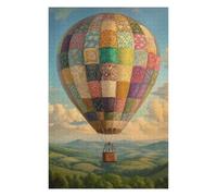Puzzles Patchwork Hot Air Balloon Puzzles pour Adultes, Jouets Anti-Stress, Modèles À Assembler, Parfaits comme Cadeaux pour Toute La Famille 75x50cm/1000pcs
