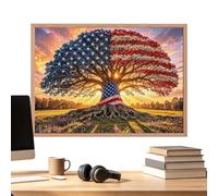 Puzzles patriotiques, 1000 pièces, décoration de paysage patriotique | Drapeaux des États-Unis - Puzzle pour commémoration, histoire, anniversaire, salle de bain, maison, intérieur, fête, vacances