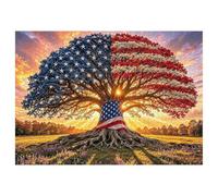 Puzzles patriotiques, 1000 pièces, décoration de paysage patriotique | Puzzle de drapeau d'anniversaire pour commémoration, histoire, anniversaire, salle de bain, maison, intérieur, fête, vacances