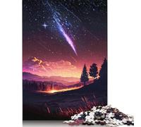 Puzzles Paysage Anime Étoiles Filantes 1000 Pièces Puzzles en Bois Puzzles pour Adultes Puzzle pour Adultes et Adolescents 1000pcs (75x50cm)