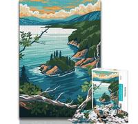 Puzzles Paysage du lac Baïkal 1000 pièces pour Adultes, Jeu Stimulant et Jeu Familial idéal comme Cadeau pour Toute la Famille 75x50cm