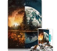 Puzzles Paysage Fantastique pour Adolescents 1000 Puzzles, Jouets Éducatifs et Apprentissages, Jeux Familiaux avec Affiche et Fiche de Trivia Assorties 38x26cm