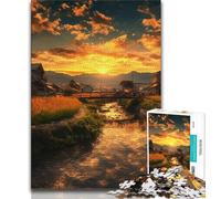 Puzzles Paysage Tournesol pour Adolescents, Aidez Le Cerveau à Exercer, Jouets Addictifs pour Cultiver la Patience, Adaptés aux Couples (38x26cm)