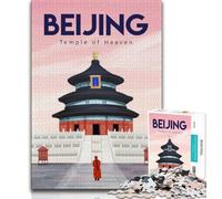 Puzzles Pékin 1000 pièces pour Adultes et Adolescents, pour Un Moment de détente à la Maison avec des pièces de Formes aléatoires entièrement emboîtables 75x50cm