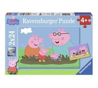 Ravensburger Puzzle enfant La Vie de Famille - Peppa Pig 2 x 24 pièces Dès 4 ans - 09082