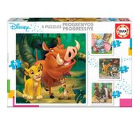 Educa Borrás – Puzzles progressifs Disney Animals – 4 puzzles 12/16/20/25 pièces – Dès 3 ans