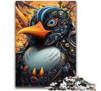 Puzzles Pingouin Art Coloré pour Adultes et Adolescents, Puzzles, Assemblage de Motifs, Activités Amusantes à la Maison, Cadeau d'anniversaire, Cadeaux de Voyage (38x26cm)