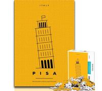 Puzzles Pise Italie pour Adultes 1000 pièces, Jeu éducatif Amusant et Humoristique pour Anniversaire 50x75cm