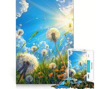 Puzzles Pissenlits ensoleillés pour Adultes, 1000 pièces, Jeu de logique Pointu, Amusant et Facile à Assembler, Cadeau mémorable 38x52cm