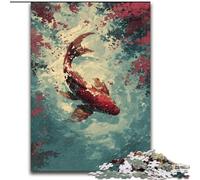 Puzzles Poissons koï 1000 pièces pour Adolescents, Jeux éducatifs Classiques, Belle décoration (50x75cm)