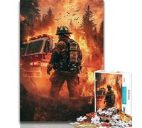 Puzzles Pompiers 1000 Pièces pour Adolescents, Aidez Le Cerveau à Exercer des Jouets Addictifs pour Cultiver la Patience Jeu de Défi Unique (50x75cm)