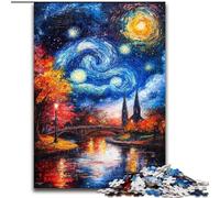 Puzzles Pont sous Le Ciel Nocturne 1000 pièces pour Adultes, Jouets éducatifs et éducatifs, Jeux familiaux, adaptés à la décoration de Bureau (26x38cm)